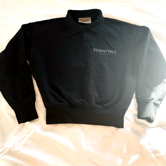 Essential Fear of God boys collard sweatshirt boys size 6/7 - Picture 1 of 5